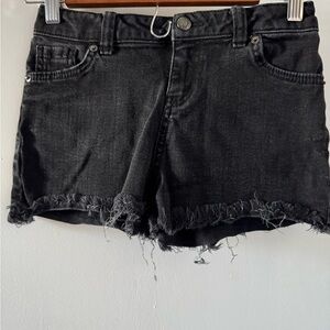 Cat & Jack: Girl’s Black Jean Shorts with Frayed Hem